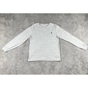 Polo Ralph Lauren Custom Slim Fit Long Sleeve T-Shirt Mens Medium Gray Logo